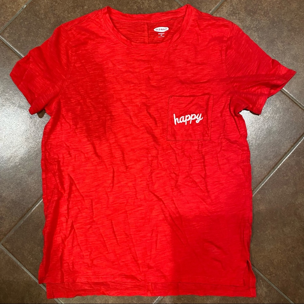 Old Navy Red Boyfriend T-Shirt